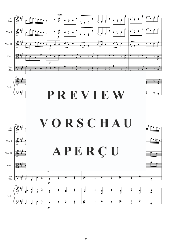 Produktgalerie: Seite 10 von 11 Concerto No.4 in A-Dur Op.9, , Violine concertante, Streicher Ensemble und Cembalo BC