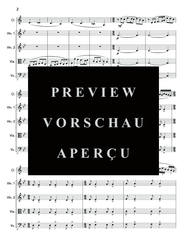 Produktgalerie: Seite 6 von 11 Suggestioni, , (Klarinette Solo und Streicher Quartett)