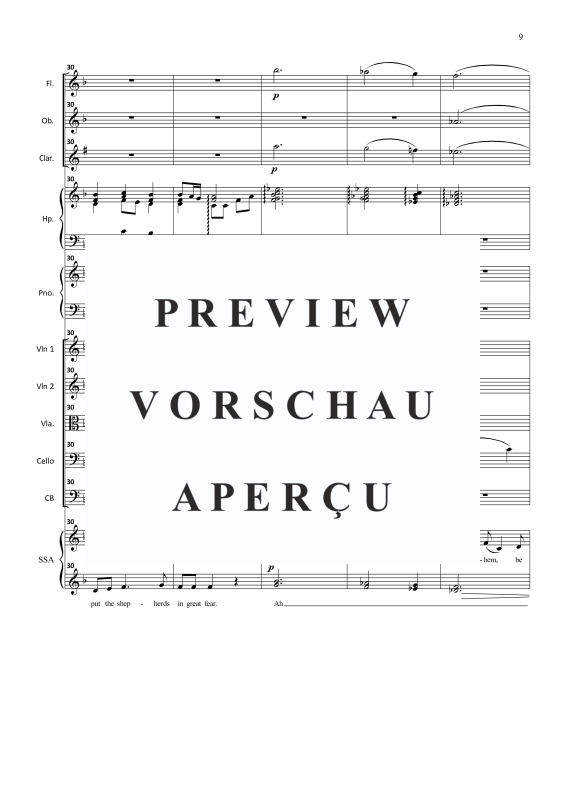 Produktgalerie: Seite 10 von 11 The Wexford Carol, , Frauenchor und kleines Orchester Partitur und Stimmen - Chorpartitur und Klavier opt.
