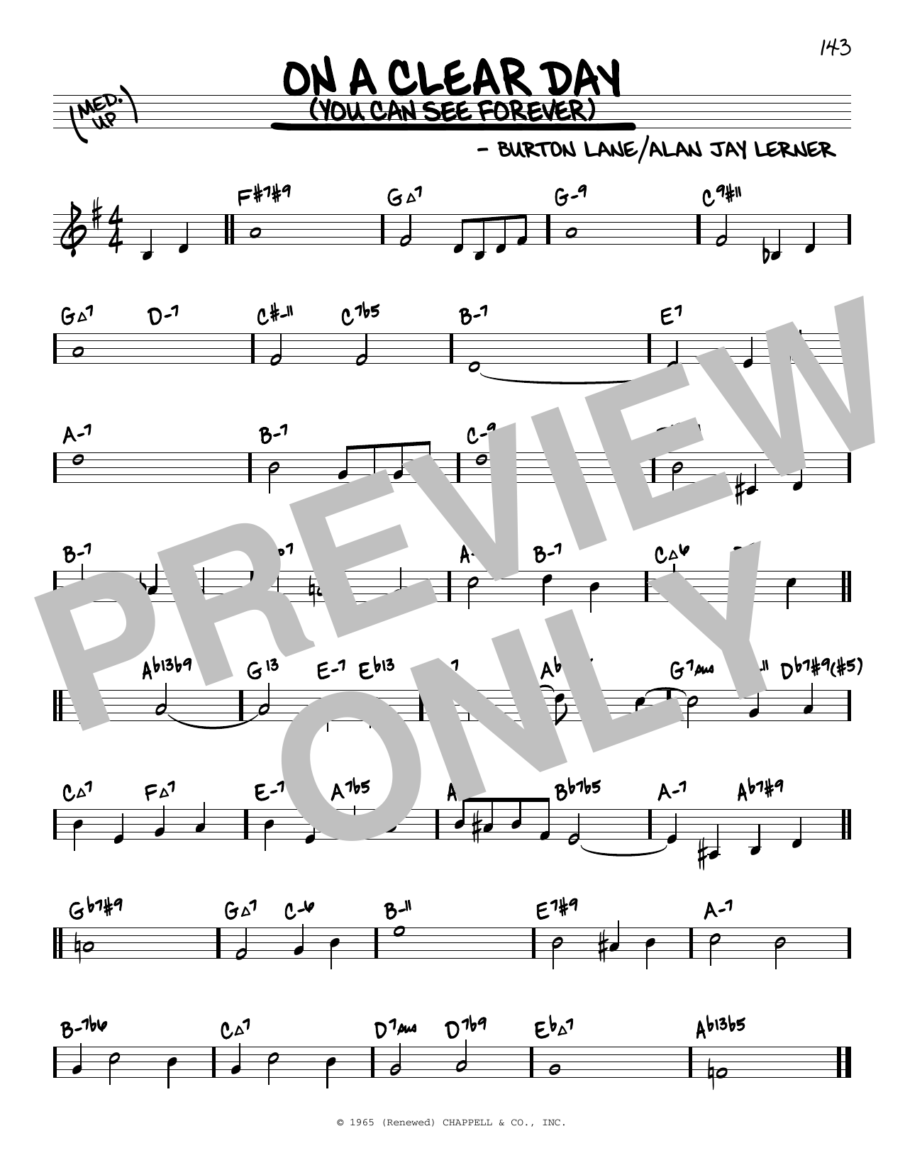 Produktbild zu: On A Clear Day (You Can See Forever) (arr. David Hazeltine)