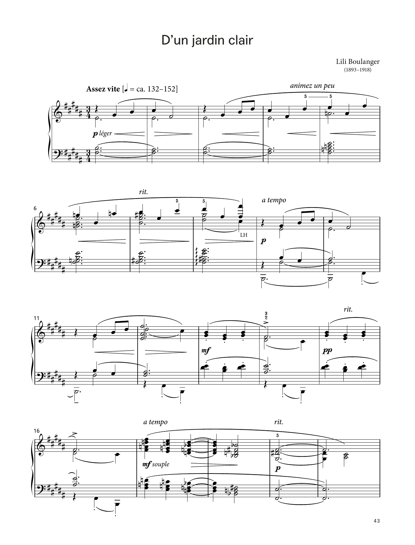 Product picture to: D'un jardin clair (LCME Piano 2018 Grade 7 List B)
