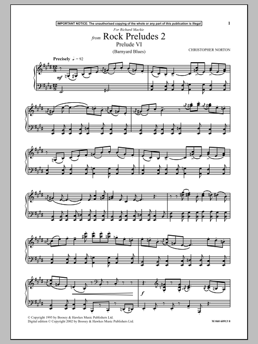 Product gallery: Page 1 of 1 Prelude VI (Barnyard Blues) (from Rock Preludes 2), Christopher Norton