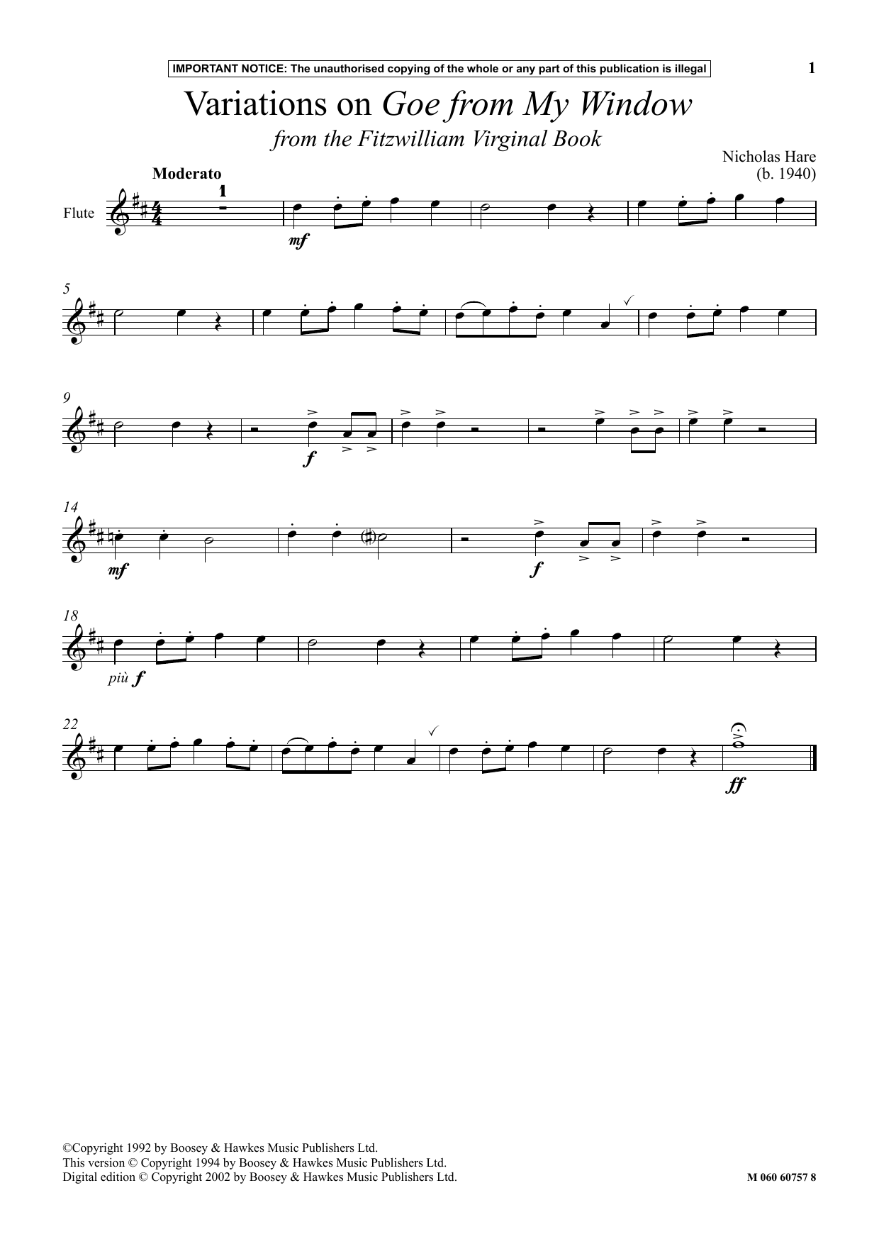 Produktbild zu: Variations On Goe (from My Window from The Fitzwilliam Virginal Book)