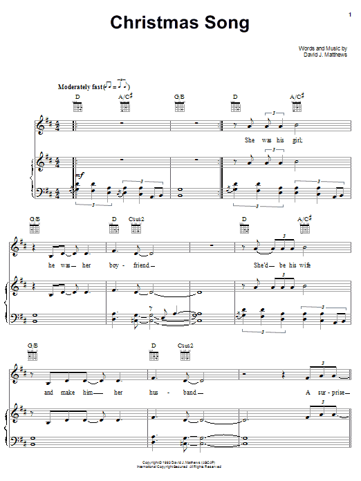 Product gallery: Page 1 of 1 Christmas Song, Dave Matthews Band