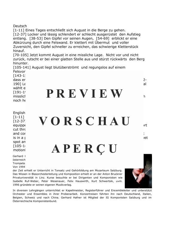 Product gallery: Page 3 of 11 Als August in die Berge ging, , (large wind orchestra)