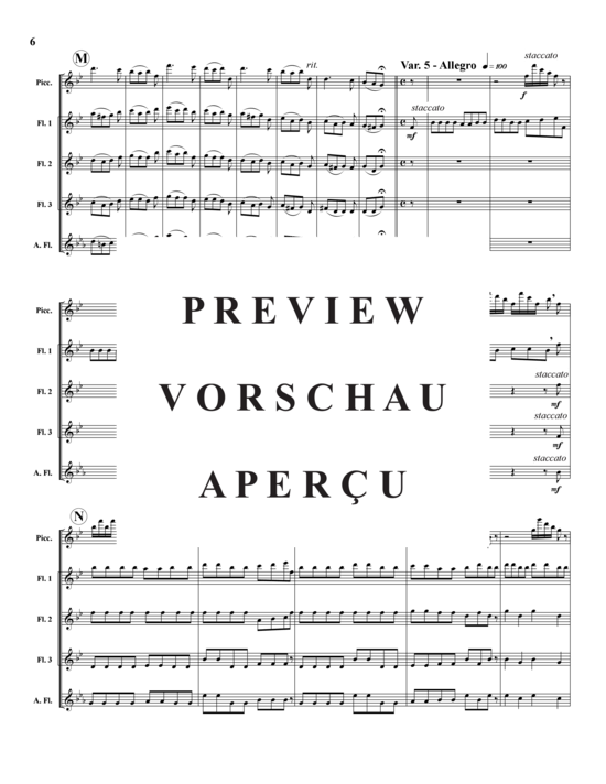 gallery: Variations on an American Hymn Tune , , (Flöten-Ensemble)