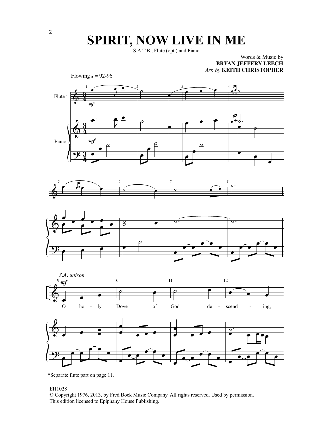 Produktbild zu: Spirit, Now Live In Me (arr. Keith Christopher)