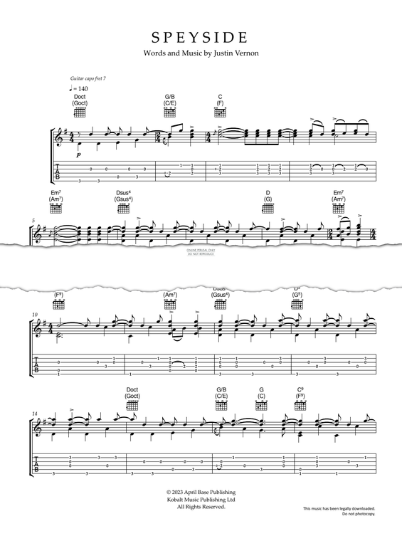 Produktgalerie: Seite 1 von 1 Speyside, Bon Iver, Gitarre