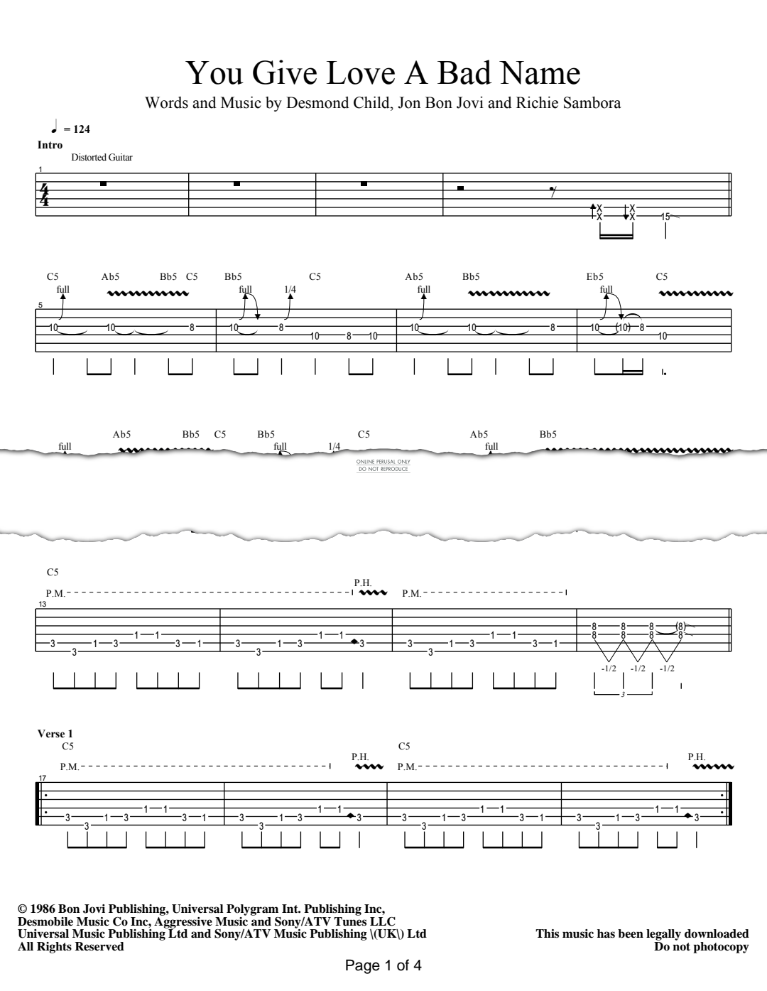 Product gallery: Page 1 of 1 You Give Love A Bad Name, Bon Jovi