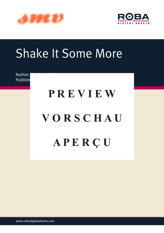 Product gallery: Page 2 of 3 Shake It Some More , Sheridan, Tony, Piano and Voice