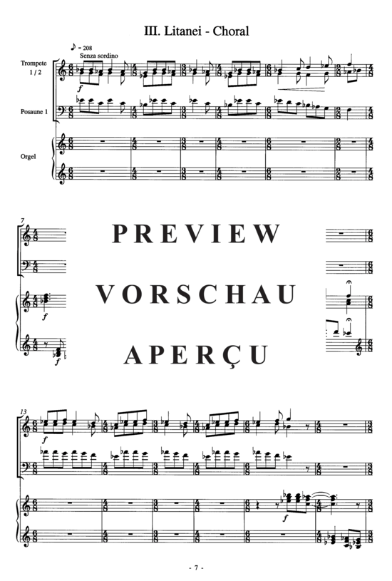 gallery: Concertino , , (Blechbläserquintett + Orgel) Partitur