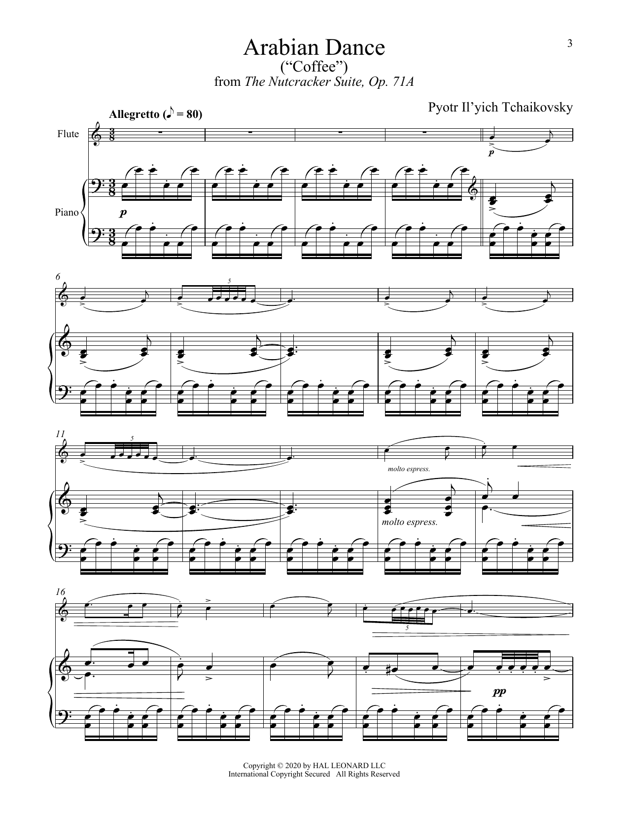 Produktbild zu: Arabian Dance (Coffee), Op. 71a (from The Nutcracker)