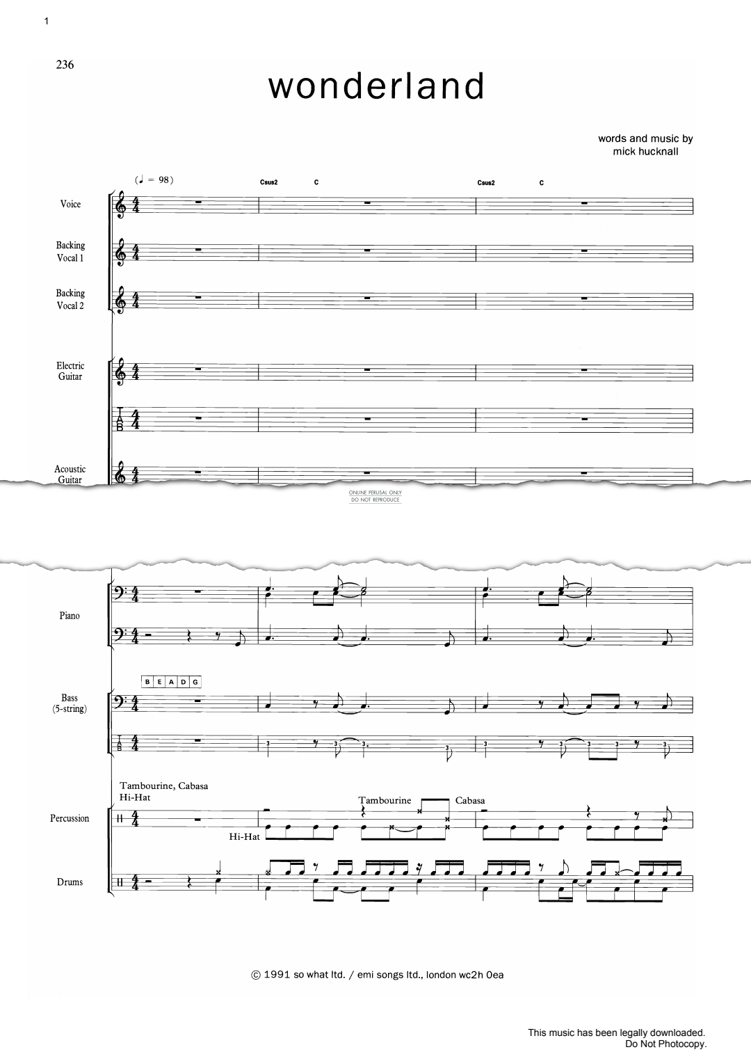 gallery: Wonderland, Simply Red