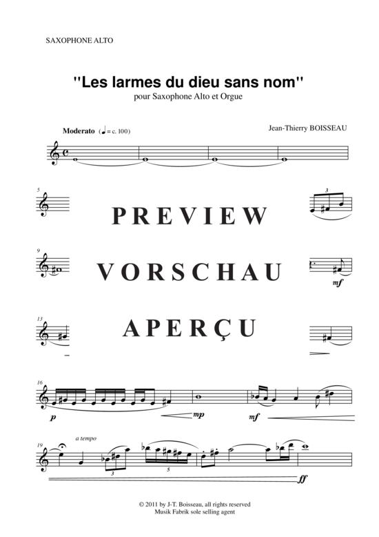 Product gallery: Page 14 of 17 Les Larmes de Dieu Sans Nom , Paul Wehage, (alto saxophone + organ)