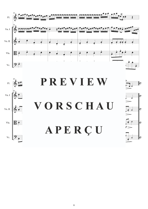 Produktgalerie: Seite 7 von 11 Concerto No.6 to 5 in C-Dur Op.5, , Querflöte Solo und Streicher Ensemble
