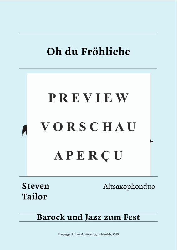 Product gallery: Page 2 of 8 Oh du Fröhliche - aus dem Album Barock und Jazz zum Fest, , (Duet 2x alto saxophone)