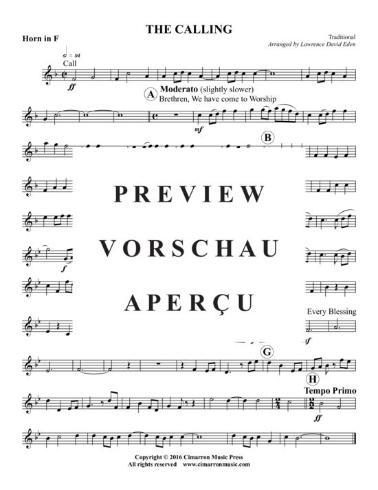 Produktgalerie: Seite 9 von 11 The Calling , , (Blechbläserquintett)