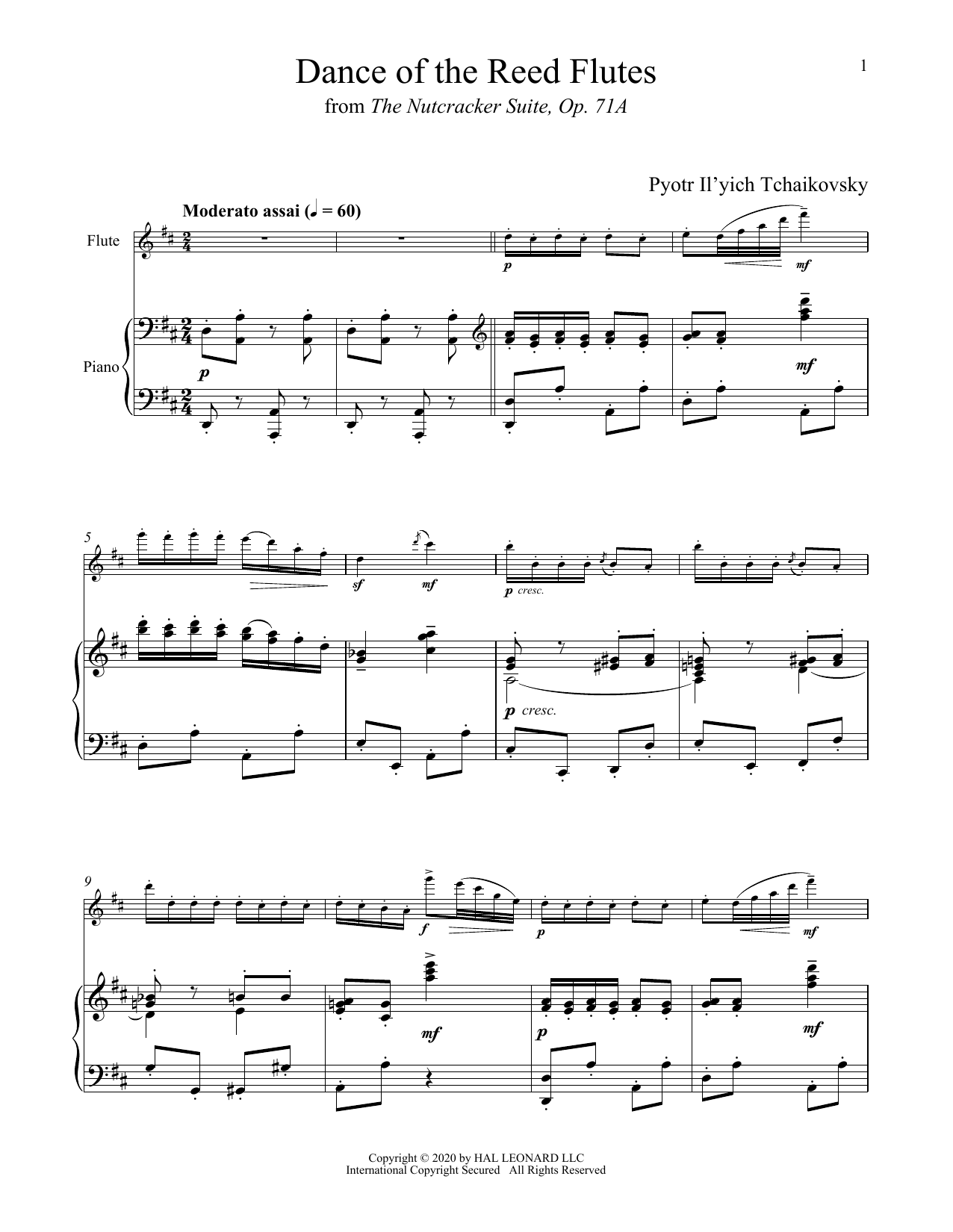 Produktbild zu: Dance Of The Reed Flutes, Op. 71a (from The Nutcracker)