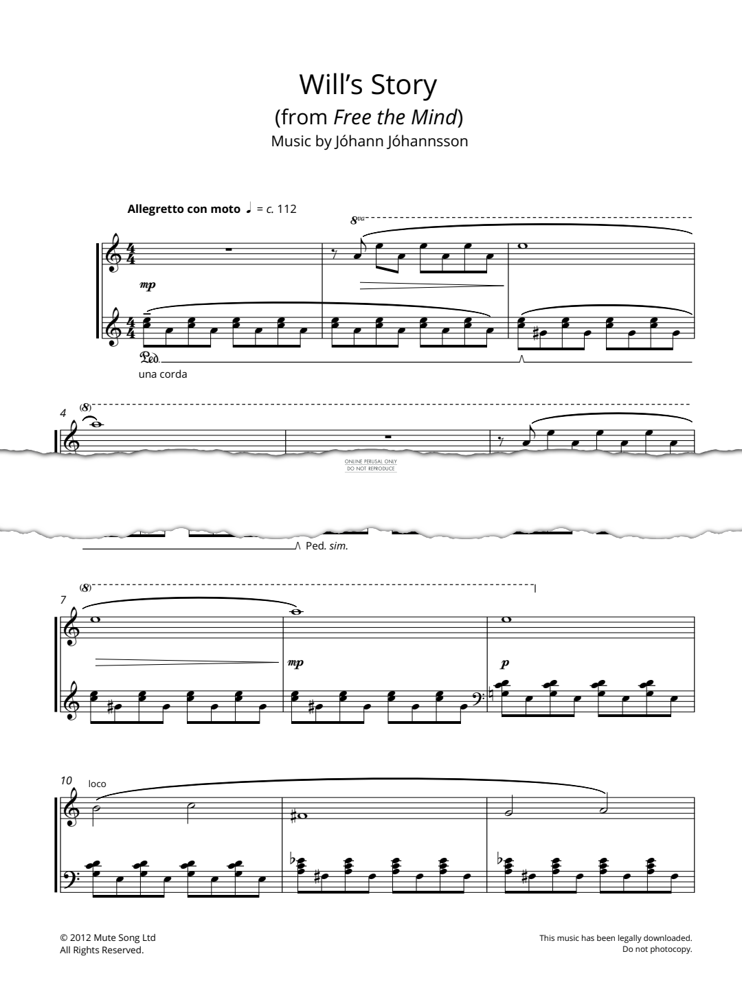 gallery: Will's Story (from "Free The Mind"), Jóhann Jóhannsson, Klavier