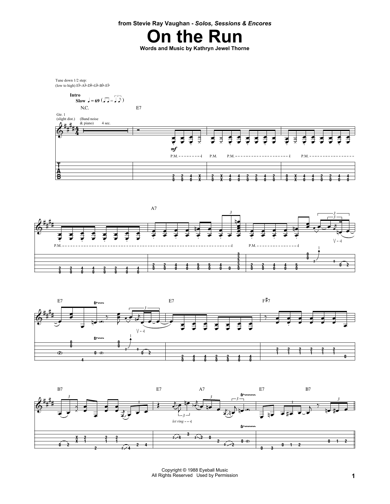 Product gallery: Page 1 of 1 On The Run, Stevie Ray Vaughan