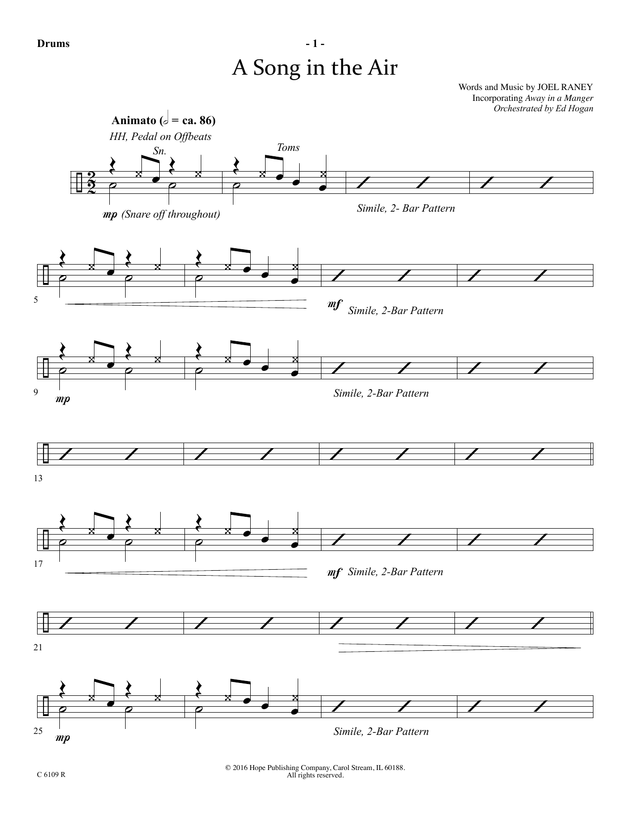 Product picture to: A Song In The Air - Drums