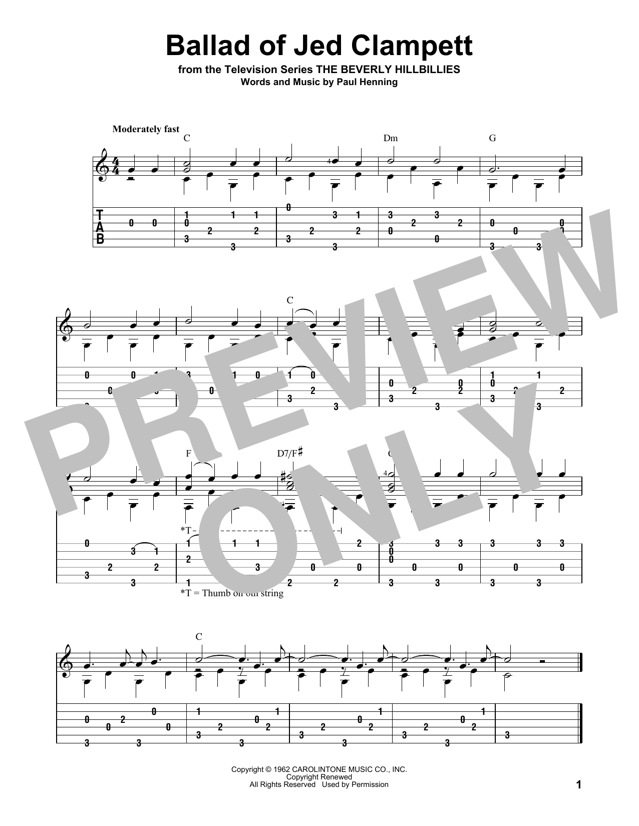 Produktbild zu: Ballad Of Jed Clampett (from The Beverly Hillbillies) (arr. David Hamburger)