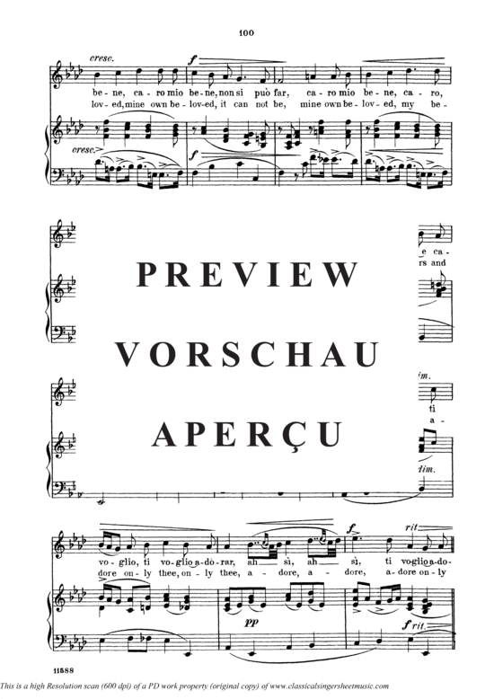 Product gallery: Page 3 of 5 Lasciar d'amarti, Parisotti, Alessandro, Medium Voice and Piano