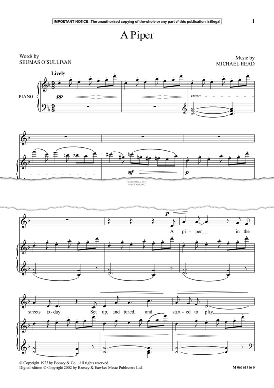 Product gallery: Page 1 of 1 A Piper, Michael Head