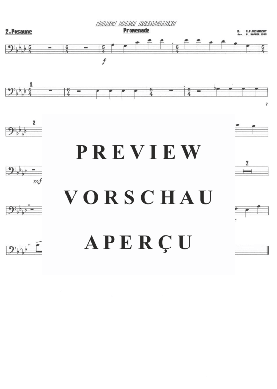 Product gallery: Page 11 of 11 Promenade aus ´Bilder einer Ausstellung´, , (Brass Ensemble)