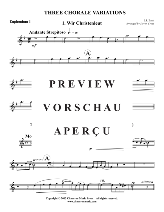 Product gallery: Page 9 of 18 Drei Choral-Variationen , , (2x Baritone, 2x Tuba)