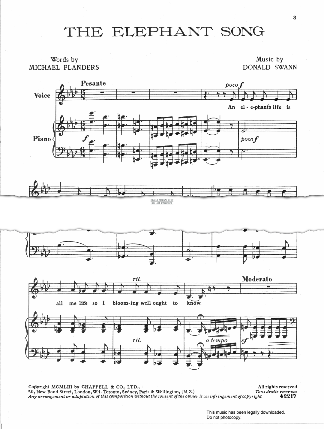 Produktgalerie: Seite 1 von 1 The Elephant Song, Ian Wallace, Gesang, Klavier