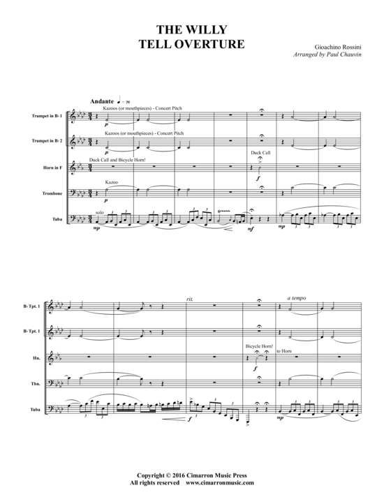 Produktbild zu: Wilhelm Tell Ouvertüre Gioacchino Rossini