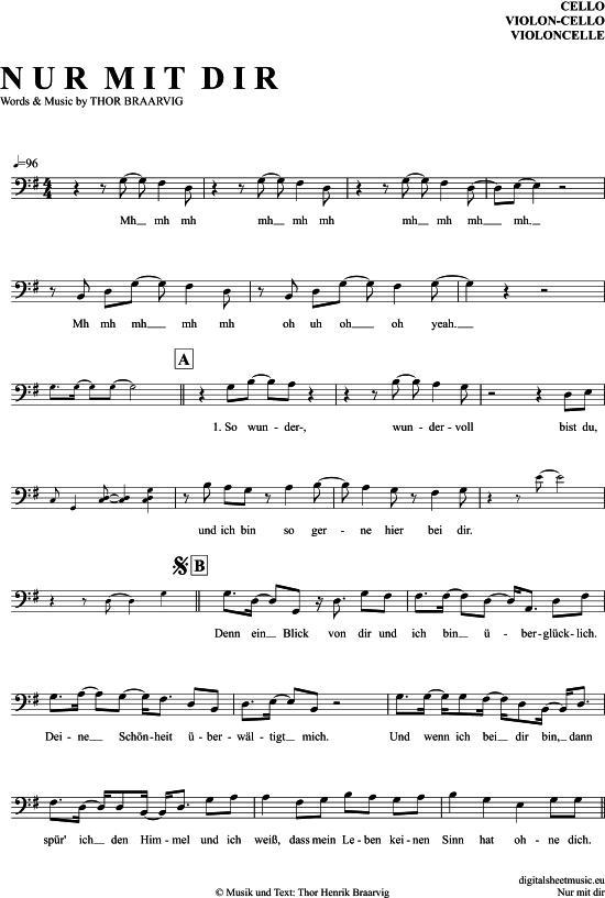 Produktgalerie: Seite 1 von 4 Nur Mit Dir , Braarvig, Thor, (Violoncello)