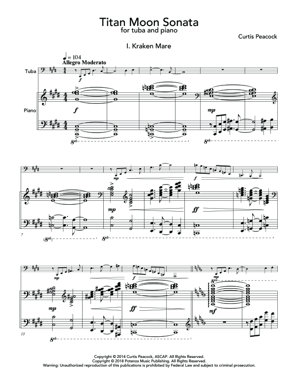 Product gallery: Page 1 of 11 Titan Moon Sonata, , (tuba and piano)