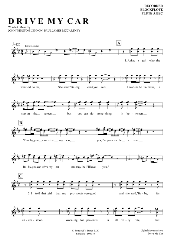 Product picture to: Drive My CarThe Beatles