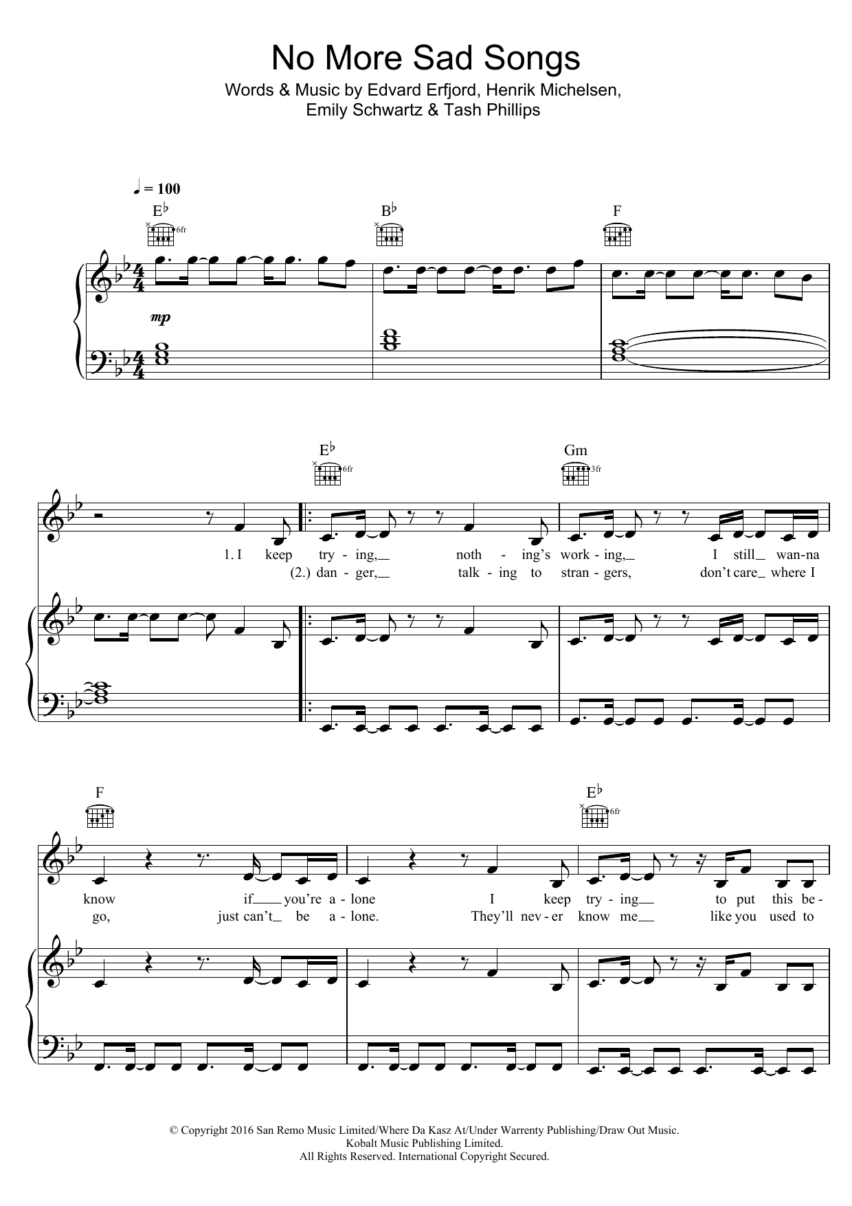 Produktbild zu: No More Sad Songs (featuring Machine Gun Kelly)