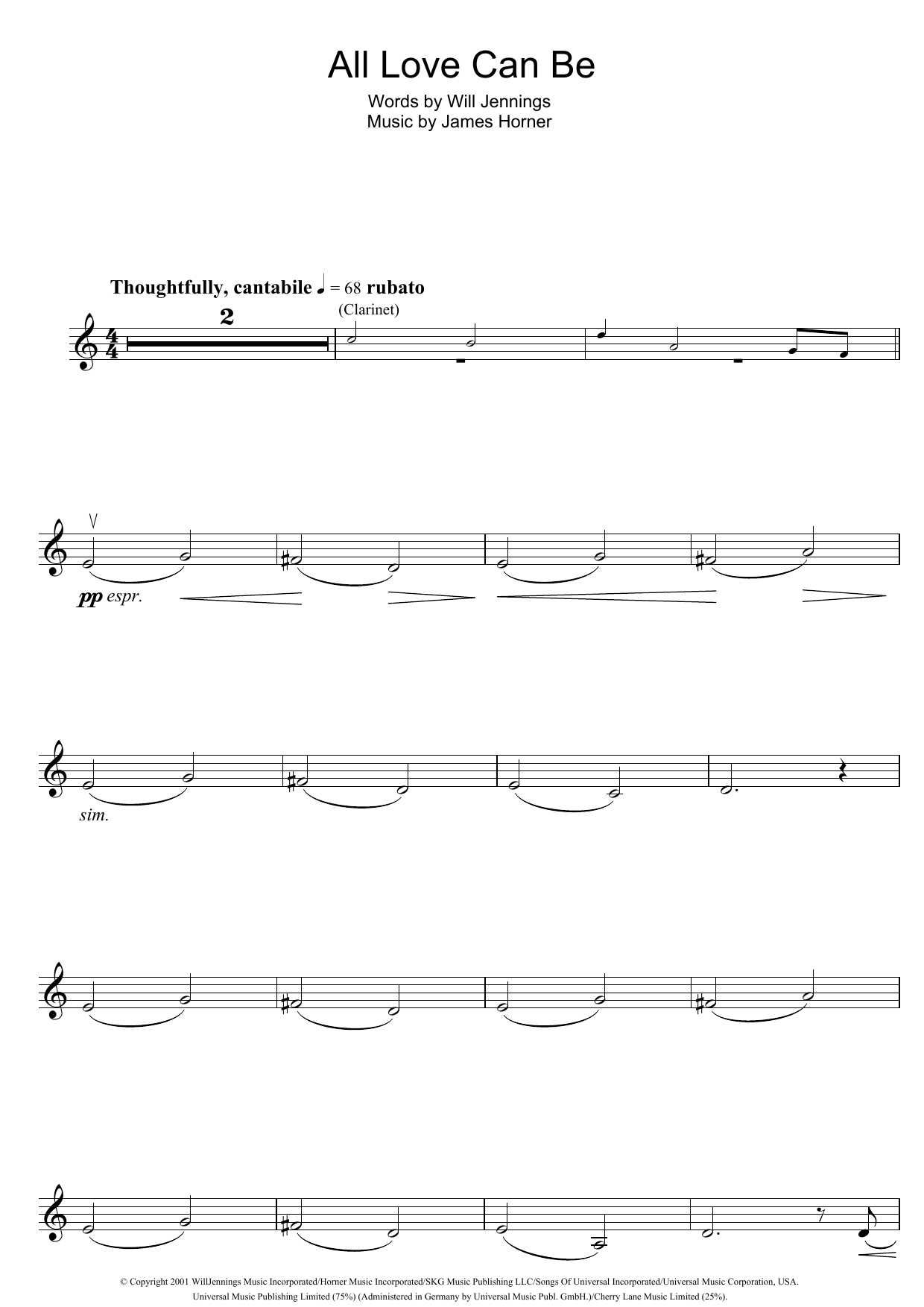 Product gallery: Page 1 of 1 All Love Can Be (from A Beautiful Mind), James Horner