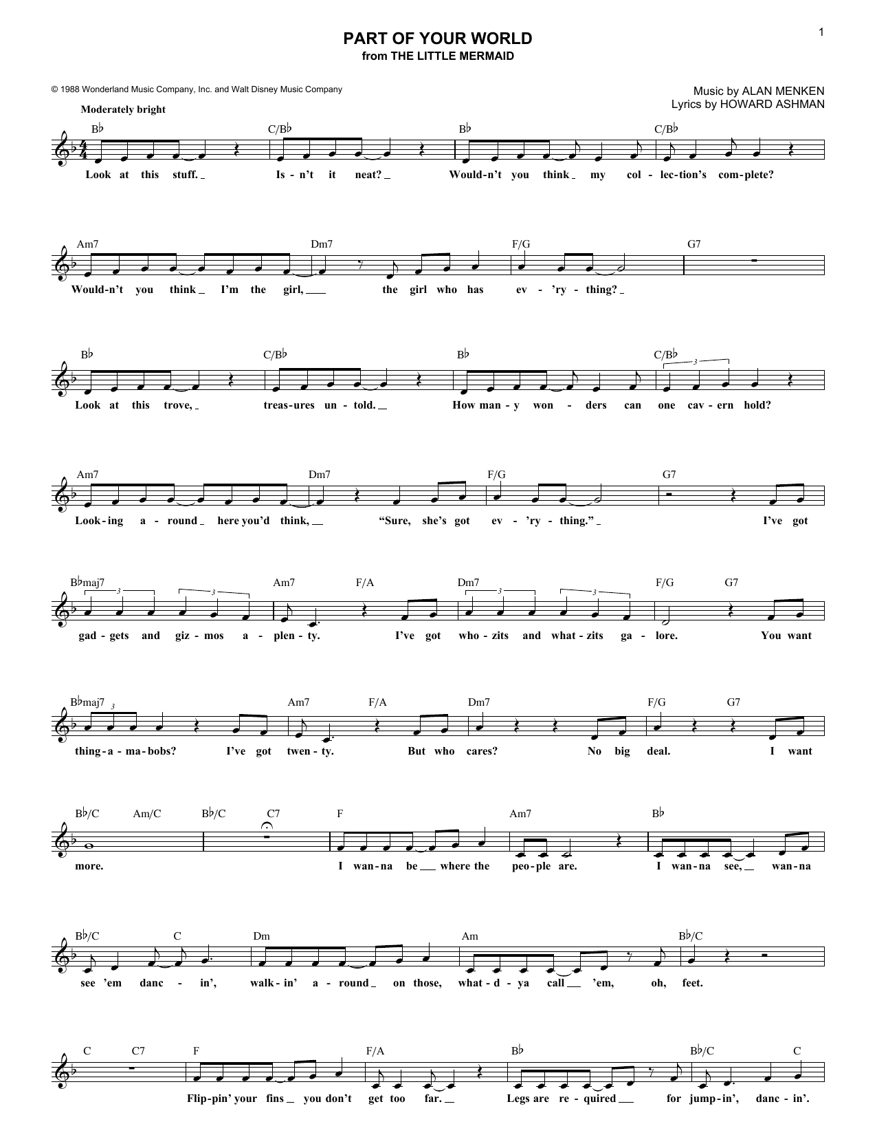 Produktbild zu: Part Of Your World (from The Little Mermaid)