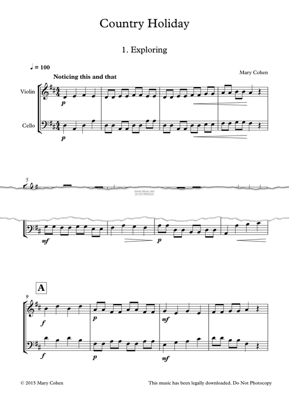 Produktgalerie: Seite 1 von 1 Country Holiday, Mary Cohen, Violine, Violoncello