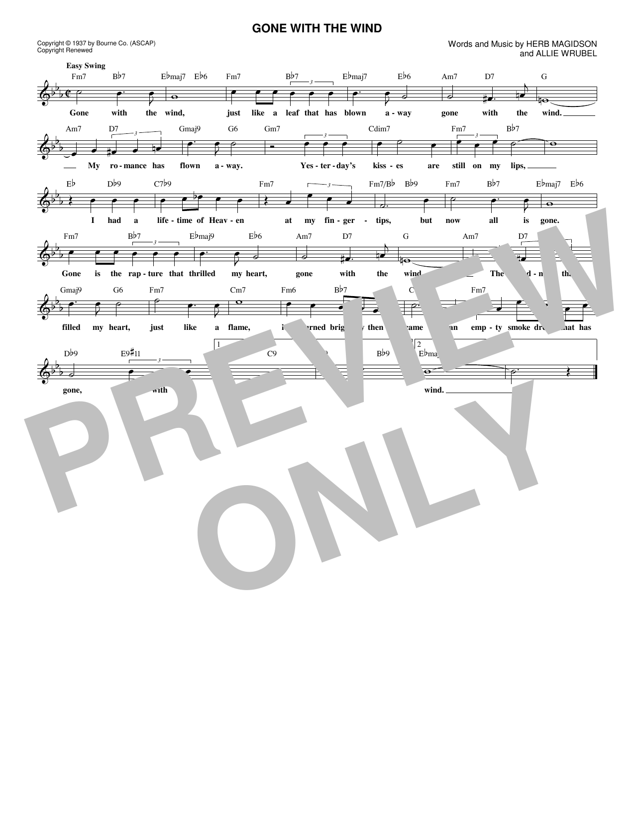 Product gallery: Page 1 of 1 Gone With The Wind, Herb Magidson