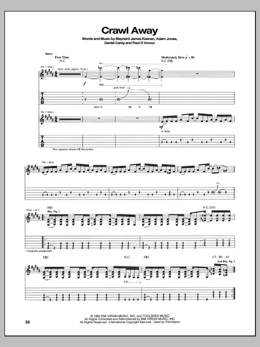 Produktgalerie: Seite 1 von 1 Crawl Away, Tool, Gitarre