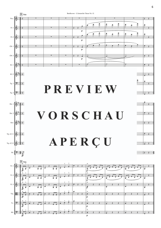 Produktgalerie: Seite 8 von 11 Deutscher Tanz Nr. 12, , Jugendkammerorchester