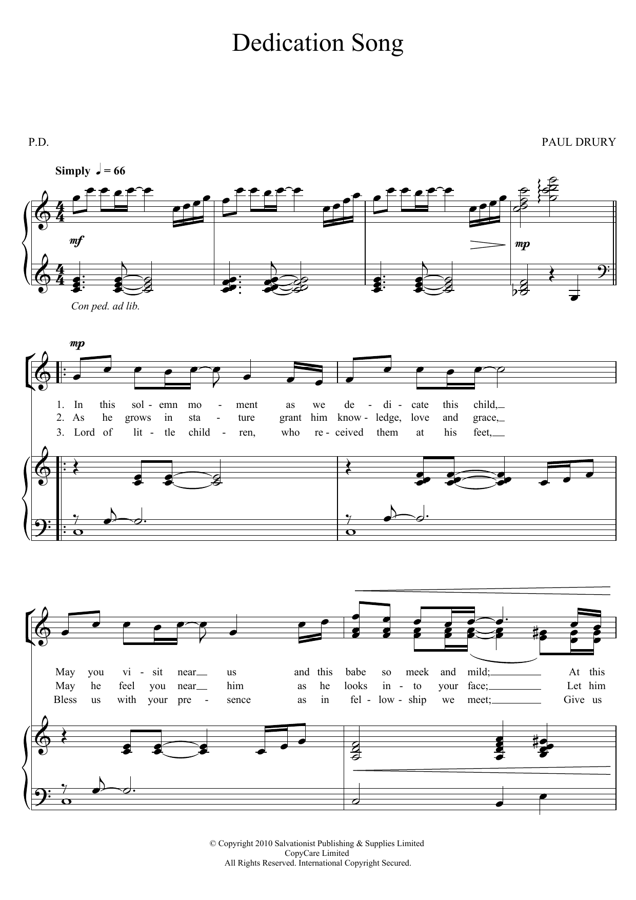Produktgalerie: Seite 1 von 1 Dedication Song, The Salvation Army, Chor