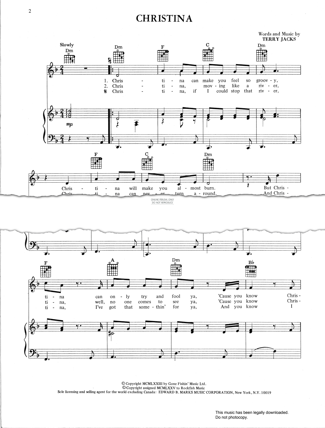 Produktgalerie: Seite 1 von 1 Christina, Terry Jacks, Gesang, Gitarre, Klavier