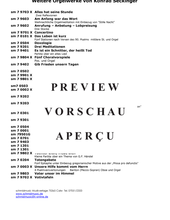 Product gallery: Page 12 of 13 Stundenschlag , , (Orgel Solo)