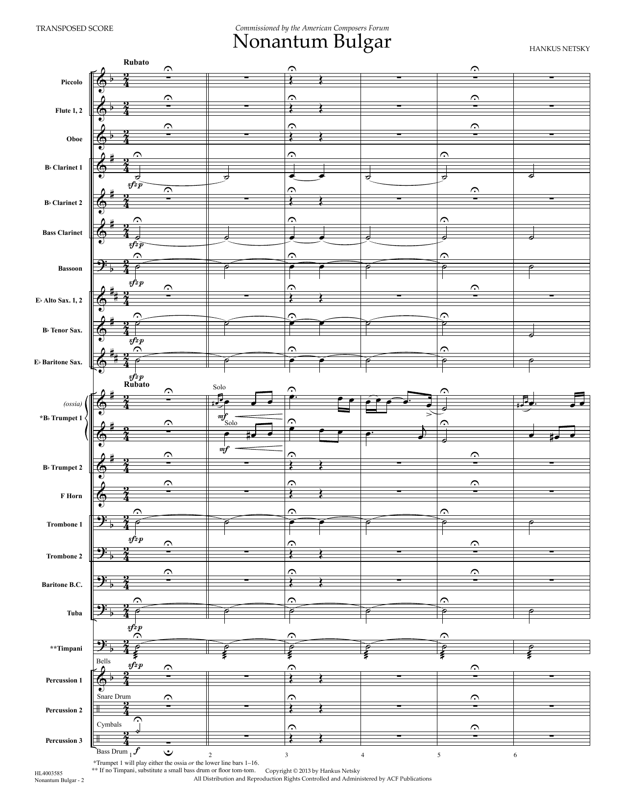 Product picture to: Nonantum Bulgar - Conductor Score (Full Score)