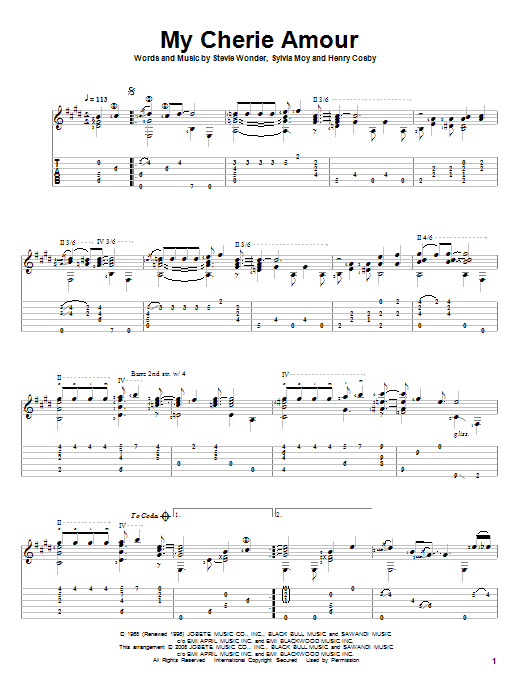 Produktgalerie: Seite 1 von 1 My Cherie Amour, Stevie Wonder, Gitarre