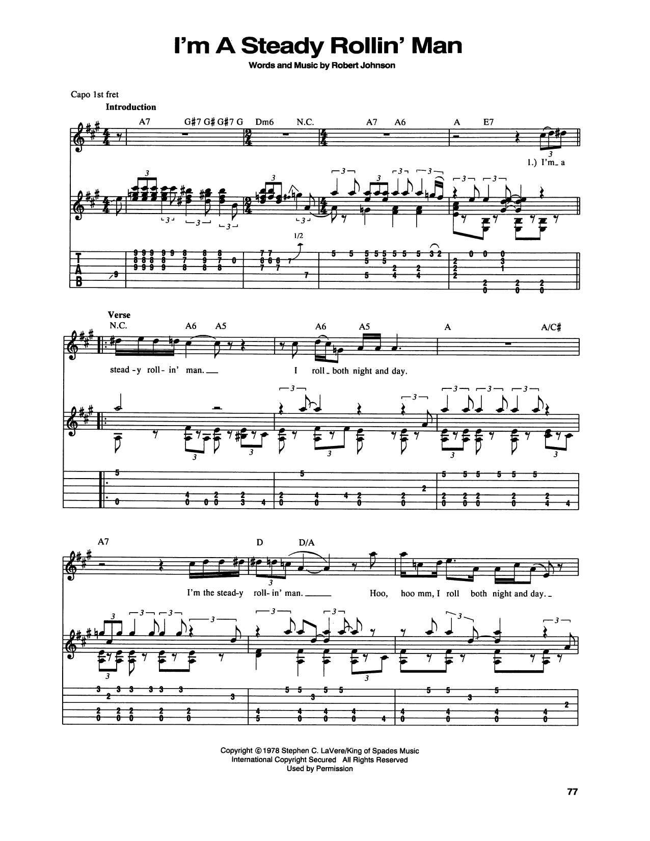 Produktgalerie: Seite 1 von 1 I'm A Steady Rollin' Man (Steady Rollin' Man), Robert Johnson, Gitarre