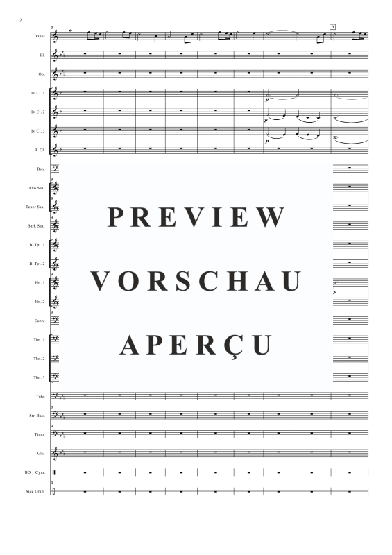 Produktgalerie: Seite 5 von 11 Amazing Grace, , Concert Band und Dudelsack Solo