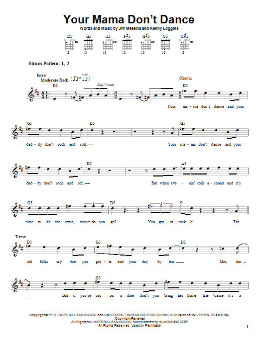 Produktgalerie: Seite 1 von 1 Your Mama Don't Dance, Poison, Gitarre